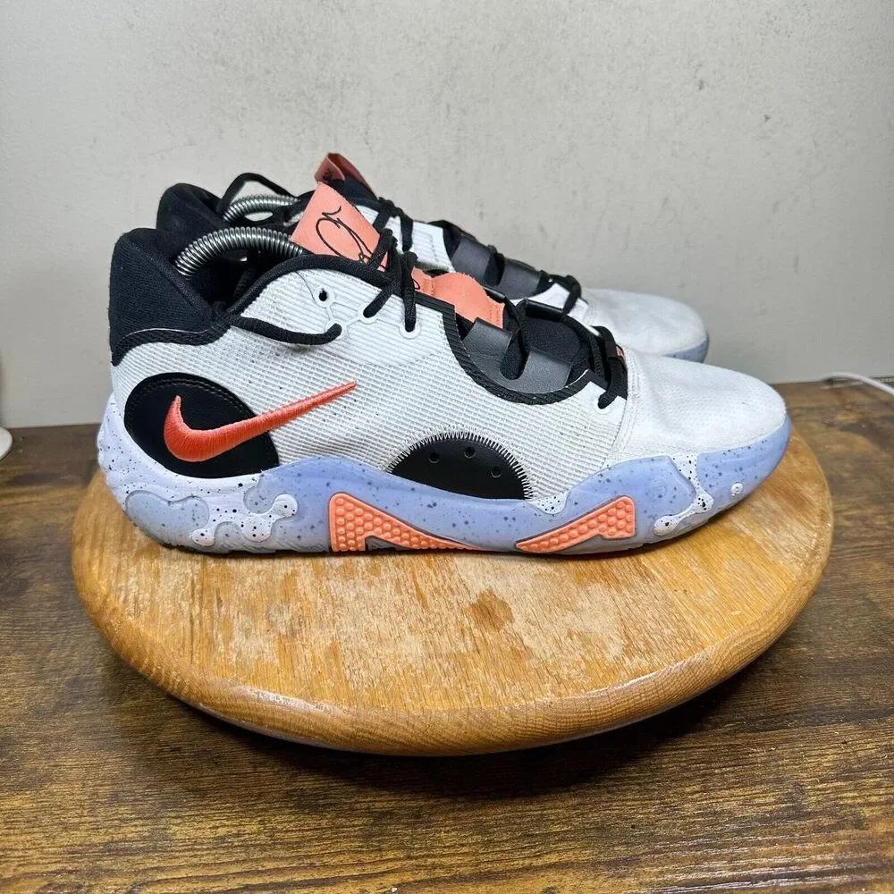 Nike PG 6 Paul George Fluoro White‎ Crimson DC1974-100 Shoes Men's Size 10